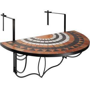 Table de balcon Acier mosaïque et ciment  75x65x62cm terrac…