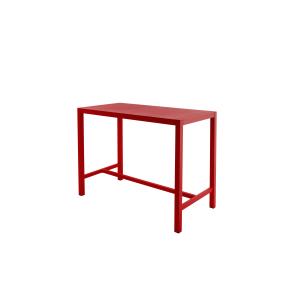 Table de bar 4 personnes  140x70CM en aluminium piment