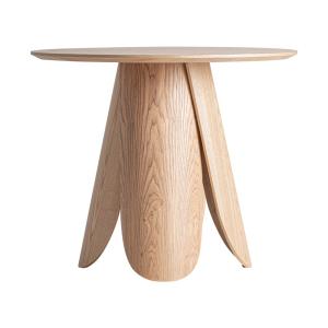 Table de bar en bois mdf brun clair  en 90x90x75 cm