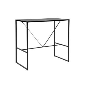 Table de bar en métal - 115x60 cm - Noir