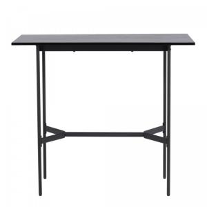 Table de bar minimaliste en bois et métal 120cm