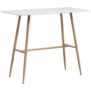 Table de bar rectangulaire scandinave acier aspect bois pla…