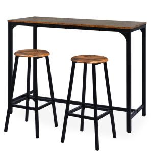 Table de bar style industriel avec ses 2 tabourets jostin b…