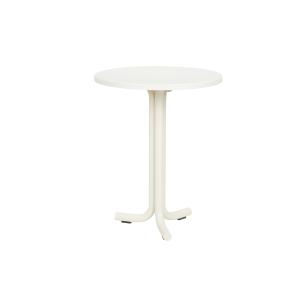 Table de café d'extérieur en acier galvanisé, beige