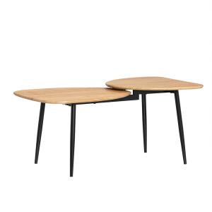 Table de chevet avec 2 plateaux en métal