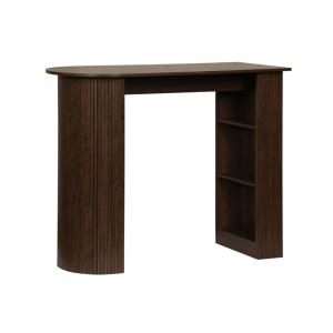 Table de cuisine 3 étagères décor bois noyer