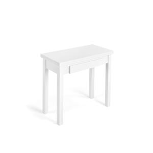 Table de cuisine extensible en mélamine et métal blanc L40/…