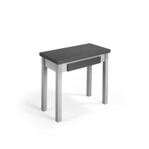 Table de cuisine extensible portefeuille mélamine graphite‑…