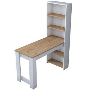 Table de cuisne avec étagère de rangement intégré- L120 cm…