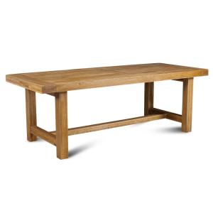 Table de ferme bois chêne massif L220 chene moyen