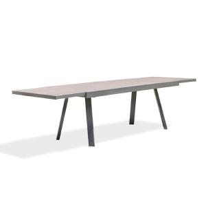 Table de jardin 12 places en aluminium et céramique sur ver…