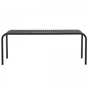 Table de jardin 200x100cm en aluminium noir