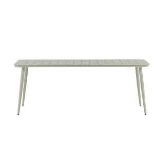 Table de jardin 200x90cm en aluminium beige