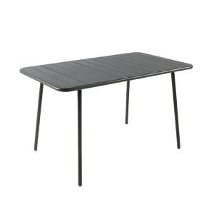 Table de jardin 4 à 6 places 120cm gris foncé