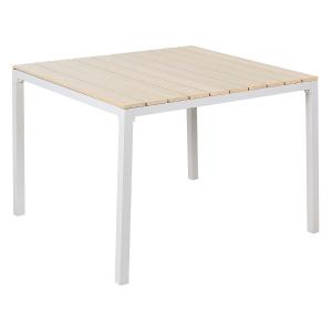 Table de jardin 4 personnes en bois synthétique beige