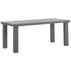 Table de jardin 6 personnes en fibre-ciment gris