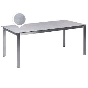 Table de jardin 6 personnes en verre de sécurité gris