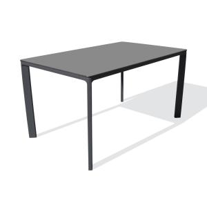 Table de jardin 6 pl en aluminium laqué et peinture Epoxy