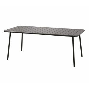 Table de jardin 6 places 160cm gris foncé