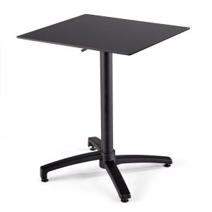 Table de jardin 60 cm inclinable noir