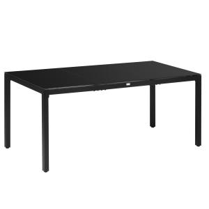 Table de jardin 8 personnes 180L cm aluminium verre trempé…