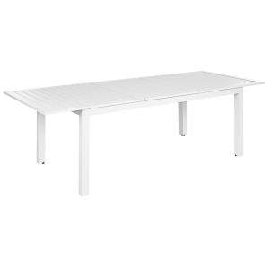 Table de jardin 8 personnes en aluminium blanc