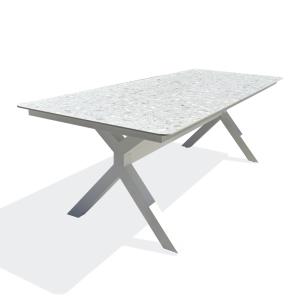Table de jardin 8 places - Blanc