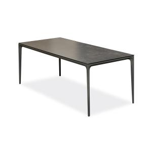 Table de jardin 8 places en céramique - Gris anthracite