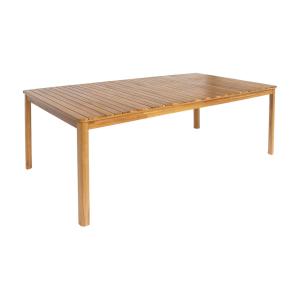 Table de jardin acacia naturel avec coins arrondis, 10 plac…