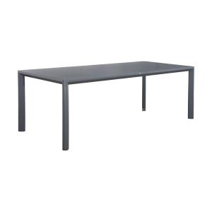 Table de jardin anthracite aluminium, 8 places