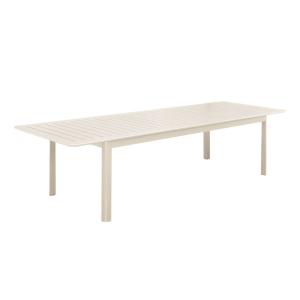 Table de jardin beige extensible aluminium, 10 places