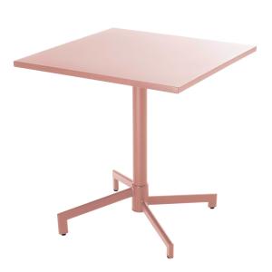 Table de jardin bistrot avec plateau rabattable 70 cm rose…