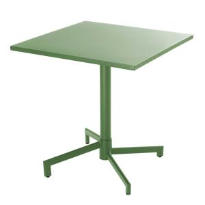 Table de jardin bistrot avec plateau rabattable 70cm vert c…