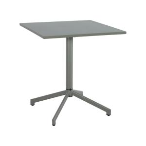 Table de jardin bistrot carrée pliante acier 70 cm kaki