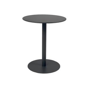 Table de jardin bistrot ronde acier 2 places anthracite