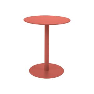 Table de jardin bistrot ronde acier 2 places terracotta