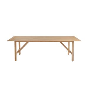 Table de jardin bois d'eucalyptus 8 places naturel