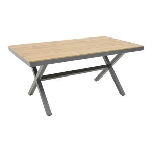table de jardin bois pied en aluminium anthracite 160x90x75…