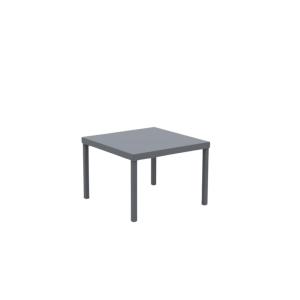 Table de jardin carrée en métal gris, 40x40 cm, hauteur 38,…