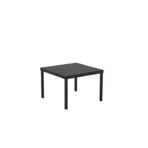 Table de jardin carrée en métal noir, 40x40 cm, hauteur 38,…