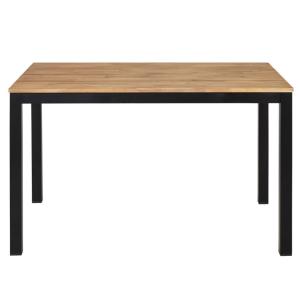 Table de jardin en acacia massif et métal noir 4/6 personne…