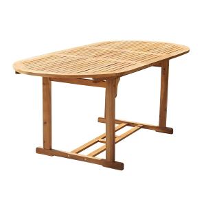 Table de jardin en acacia massif extensible ovale 6/8 pers.