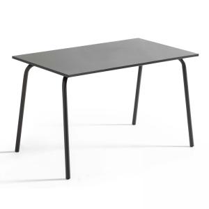 Table de jardin en acier 6 places 120 cm gris