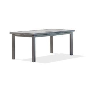 Table de jardin en aluminium avec plateau céramique
