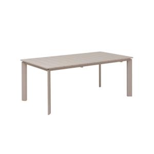 Table de jardin en aluminium taupe 186 cm