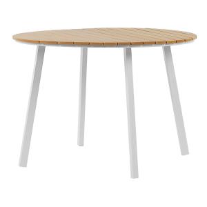 Table de jardin en bois synthétique et aluminium blanc D105…