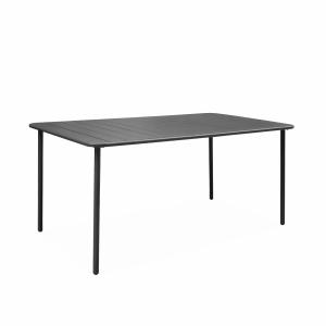 Table de jardin en métal anthracite 6 à 8 places