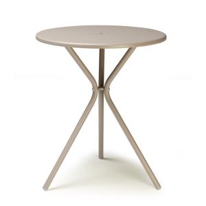 Table de jardin en métal beige