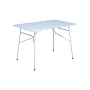 Table de jardin en metal bleu pastel 4 personnes