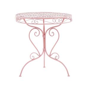 Table de jardin en métal rose ø 70 cm